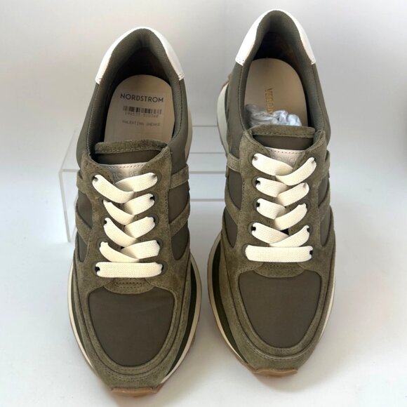 Veronica Beard Valentina Army Green Sneakers Women Size 6.5 - Picture 4 of 13
